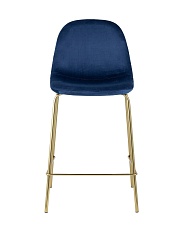 Полубарный стул Stool Group Валенсия велюр синий золотые ножки CC-91003B HLR-64 1