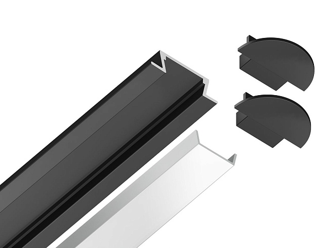 Встраиваемый профиль с рассеивателем Ambrella Illumination GP1001BK Фото № 3