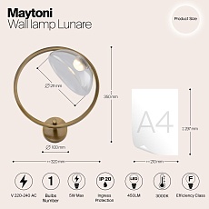 Бра Maytoni Lunare MOD327WL-L5BS3K1 1
