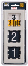 Рамка 3-постовая IEK Brite РУ-3-2-БрВа ваниль BR-M32-G-K10 1
