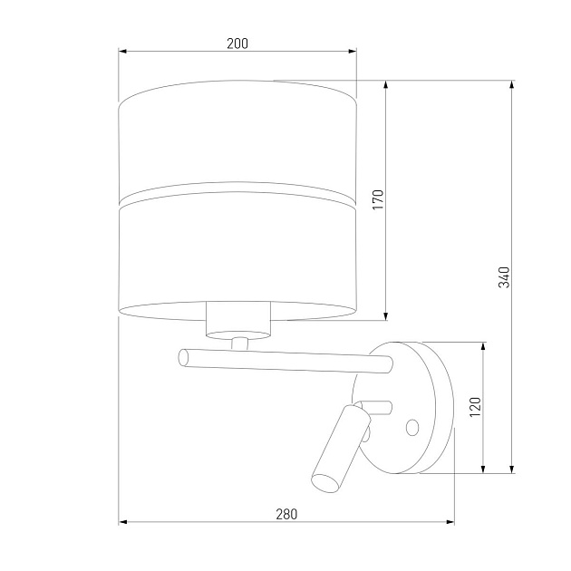 Бра TK Lighting 4176 Hilton Silver фото 2