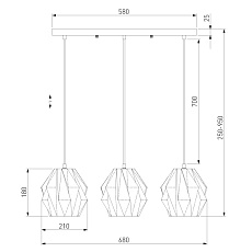 Подвесной светильник Eurosvet Moire 50137/3 белый 2