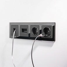 Телефонная розетка RJ-11 Werkel черный матовый WL08-RJ-11 4690389086755 3