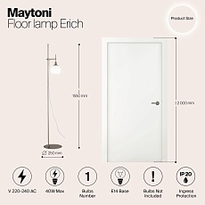 Торшер Maytoni Erich MOD221-FL-01-N 1