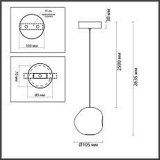 Подвесной светодиодный светильник Odeon Light L-Vision Jemstone 5084/5L 1