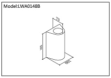 Уличный настенный светодиодный светильник DesignLed JY Zima-2 LWA0148B-BL-WW 002805 1