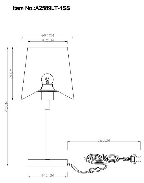 Настольная лампа Arte Lamp Rodos A2589LT-1SS фото 3