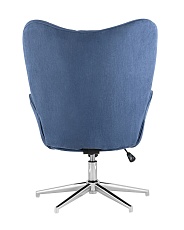 Поворотное кресло Stool Group Филадельфия регулируемое замша глубокий синий FUCHS HY-144-9098 4