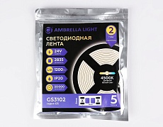 Светодиодная лента Ambrella Light 10W/m 120LED/m 2835SMD дневной белый 5M GS3102 3