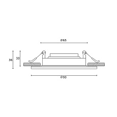 Встраиваемый светильник Hesby Lighting Aqua Breeze IP44, 35Вт, GU10, белый HSBL_0134 1