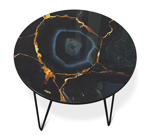 Журнальный стол Sheffilton SHT-CT27 титановый кварц/черный муар 4007482116 Фото № 4