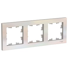 Рамка 3-постовая Systeme Electric AtlasDesign жемчужная ATN000403