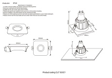 Встраиваемый светильник Crystal Lux CLT 033C1 BL 2