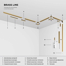 Трековый светильник Elektrostandard Brass Line a071850 1