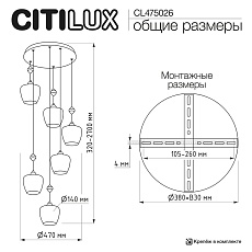 Подвесной светильник Citilux Nort CL475026 1