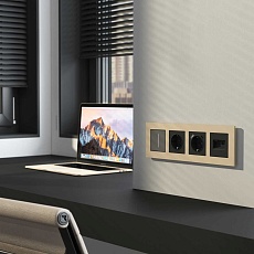 Рамка Werkel AluMax на 4 поста шампань W0043511 4690389204128 1