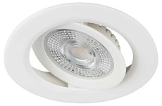 Светильник светодиодный встраиваемый ЭРА KL LED 25A-5 3K WH SET 10 5Вт 3000К круглый поворотный белый набор 10 шт Б0070936
