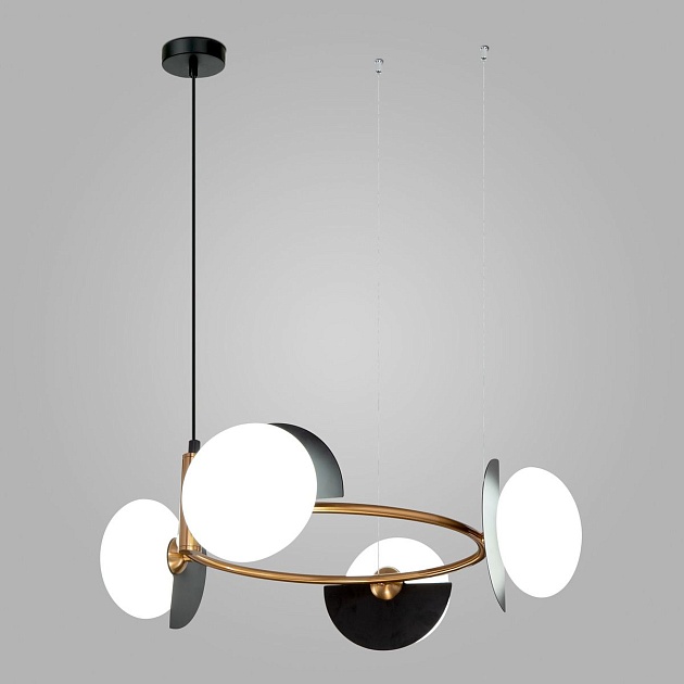 Подвесная люстра Eurosvet Moity 70150/4 черный/латунь Фото № 1