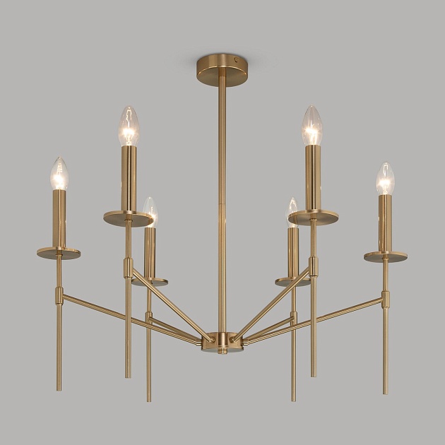 Подвесная люстра Eurosvet Anders 60142/6 латунь Фото № 1