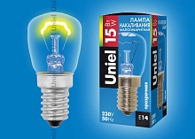 Лампа накаливания Uniel E14 15W прозрачная IL-F25-CL-15/E14 01854 1