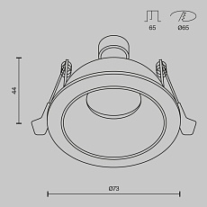 Встраиваемый светильник Maytoni Technical DL126-GU10-WB 4