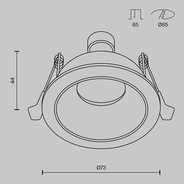 Встраиваемый светильник Maytoni Technical DL126-GU10-WB Фото № 5