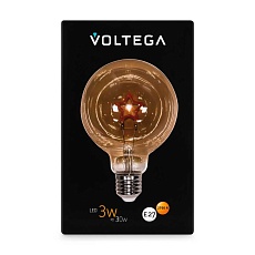 Лампа светодиодная филаментная Voltega 271 E27 3W 2700K янтарная 8520 2