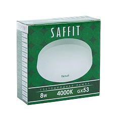 Лампа светодиодная Saffit GX53 8W 4000K белая SBGX5308 55186 1