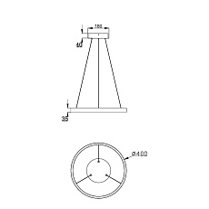 Подвесной светодиодный светильник Maytoni Rim MOD058PL-L22WK 3