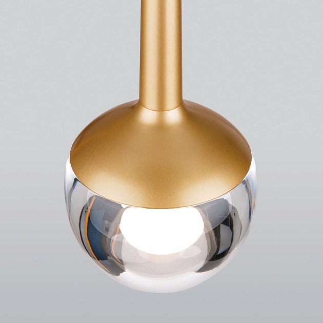 Подвесной светодиодный светильник Elektrostandard DLS028 6W 4200K золото a047770 фото 5