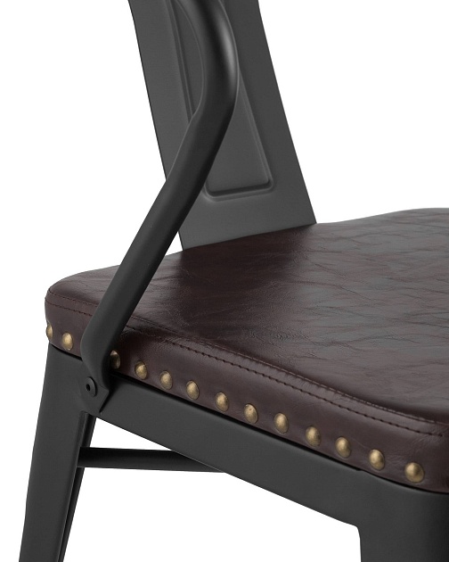 Барный стул Tolix Arms Soft с подлокотниками черный матовый LF718H MATTE BLACK 3474+PU7005 фото 5