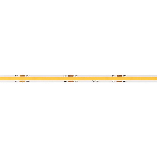 Светодиодная лента Arlight 8W/m 320LED/m CSP теплый белый 5M COB-X320-8mm 24V Warm2700 039023 Фото № 4