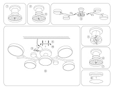 Потолочная светодиодная люстра Ambrella light Comfort LineTech FL4834 3