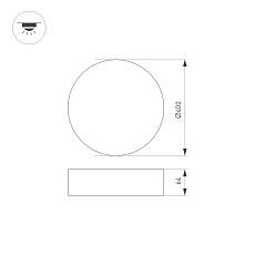 Потолочный светодиодный светильник Arlight IM-Rondo-Emergency-3H-R400-40W Warm3000 039648 1