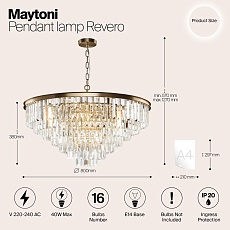 Подвесная люстра Maytoni Revero MOD085PL-16BS 1