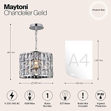 Подвесной светильник Maytoni Gelid MOD184-PL-01-CH 1