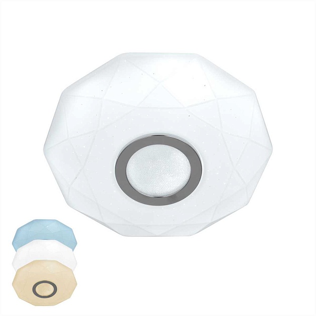 Настенно-потолочный светодиодный светильник Citilux Диамант Хром CL713B10 Фото № 1