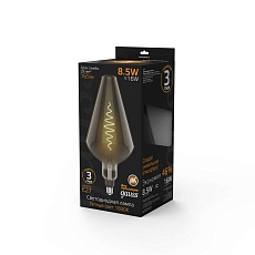 Лампа светодиодная филаментная Gauss E27 8,5W 1800K серая 180802005 4