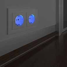 Розетка с заземлением и подсветкой Werkel белая W1171401 4690389155338 2