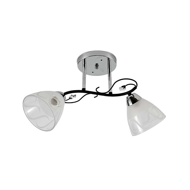 Потолочный светильник ЭкономСвет 12261/2CR+BK WT+CL Фото № 1