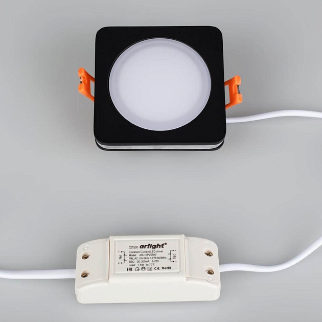 Встраиваемый светодиодный светильник Arlight LTD-80x80SOL-BK-5W Warm White 022555 фото 4