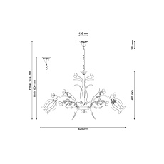 Подвесная люстра Lucia Tucci Fiori Di Rose 106.6 1