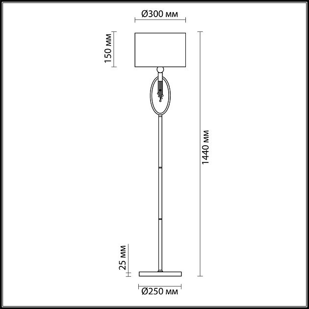 Торшер Lumion Neoclassi Santiago 4515/1F Фото № 3