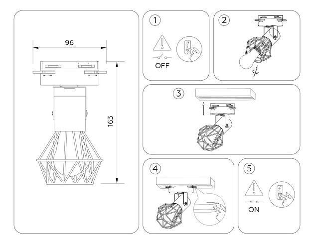 Трековый светильник Ambrella light Track System GL5002 изображение 2 Трековый светильник Ambrella light Track System GL5002 Фото № 2