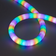 Светодиодная лента герметичная SPI MOONLIGHT-BLACK-TOP-G180-D25mm 12V RGB-PX2 (21.6 W/m, IP65, 5m, wire x1) Arlight 044932