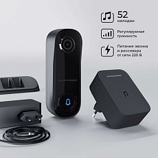 Видеозвонок Elektrostandard (Умный дом) 76106/00 черный a069488 2