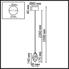Подвесной светильник Odeon Light Gemme L-Vision 7112/4LB 4