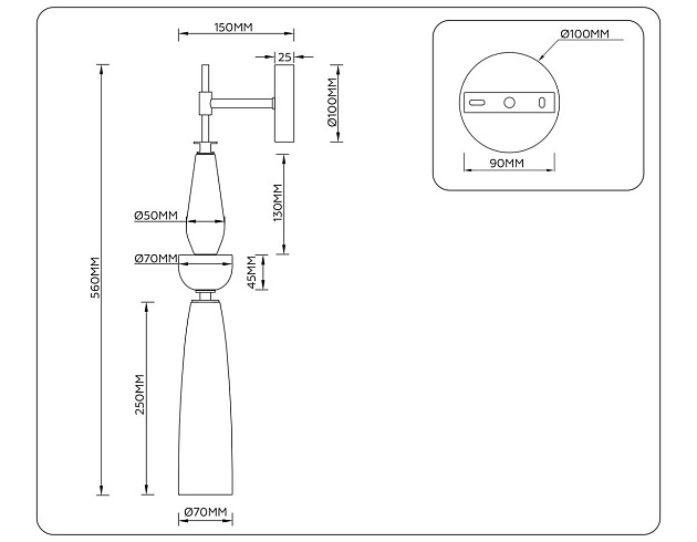 Настенный светильник Ambrella Light HIGH LIGHT LH75369 Фото № 7