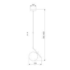 Подвесной светильник Eurosvet Shape 50213/1 латунь 1