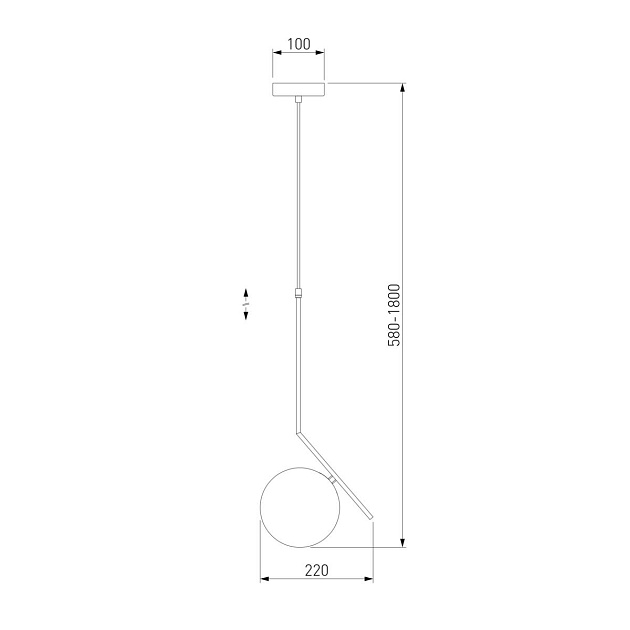 Подвесной светильник Eurosvet Shape 50213/1 латунь Фото № 2